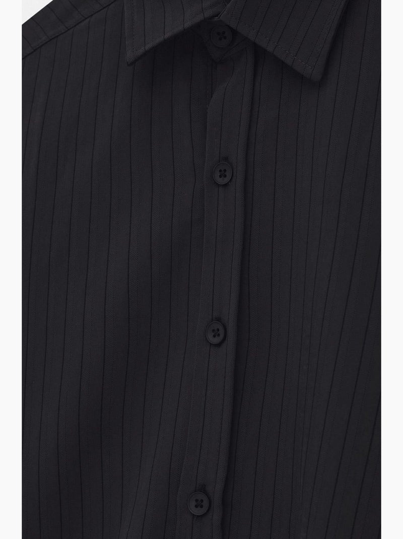 Chemise à col uni giesto Noir - Kiabi