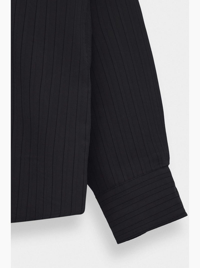 Chemise à col uni giesto Noir - Kiabi