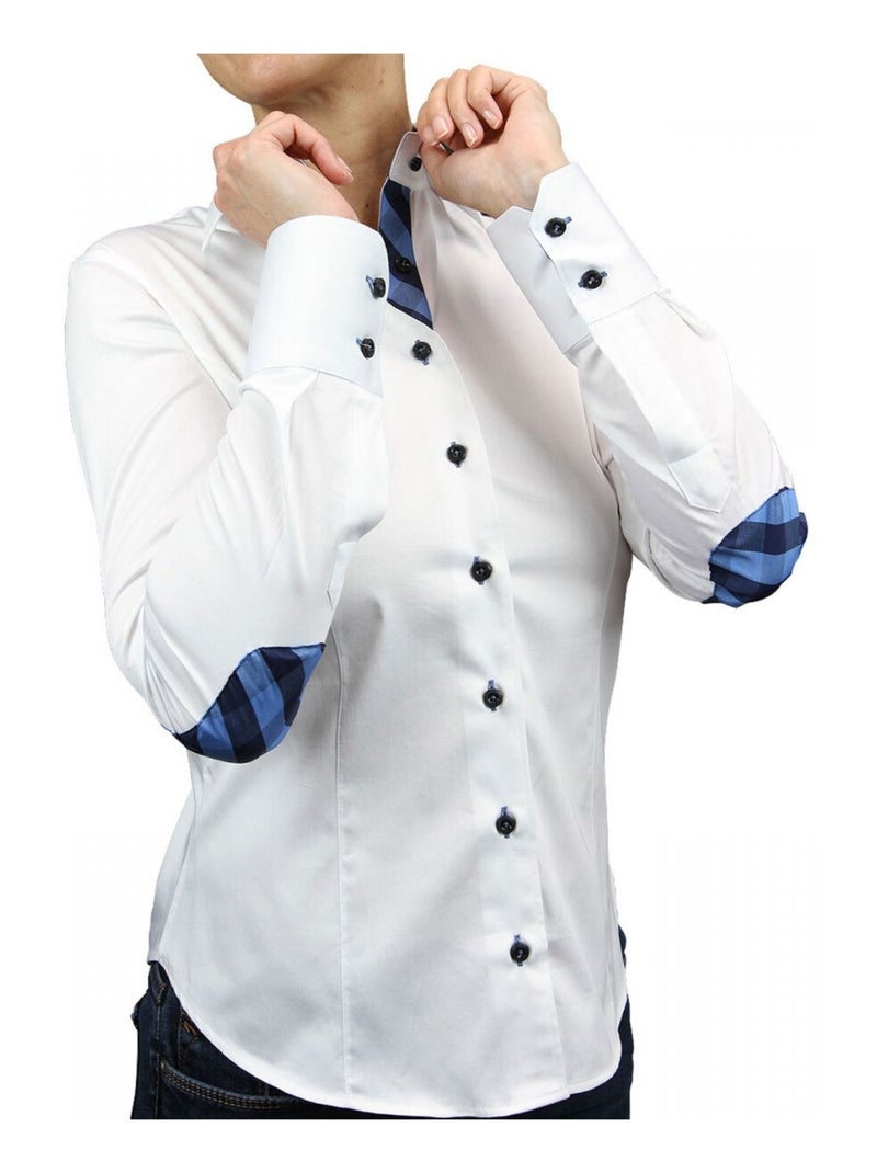 Chemise à coudière BRITTANY Blanc - Kiabi
