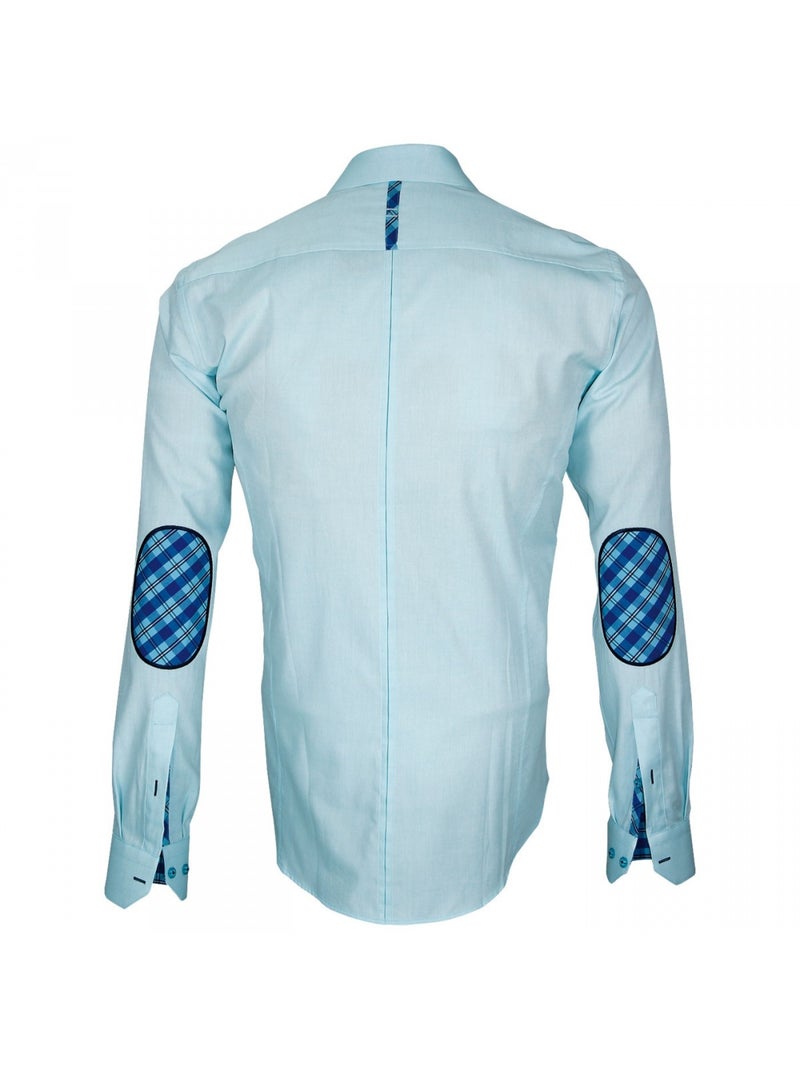 Chemise à courdières ELBOW Bleu turquoise - Kiabi