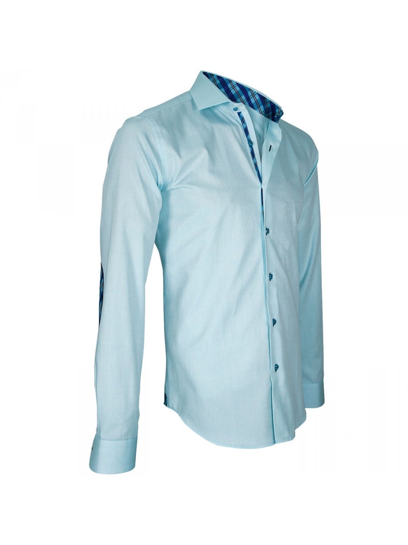 Chemise à courdières ELBOW Bleu turquoise - Kiabi