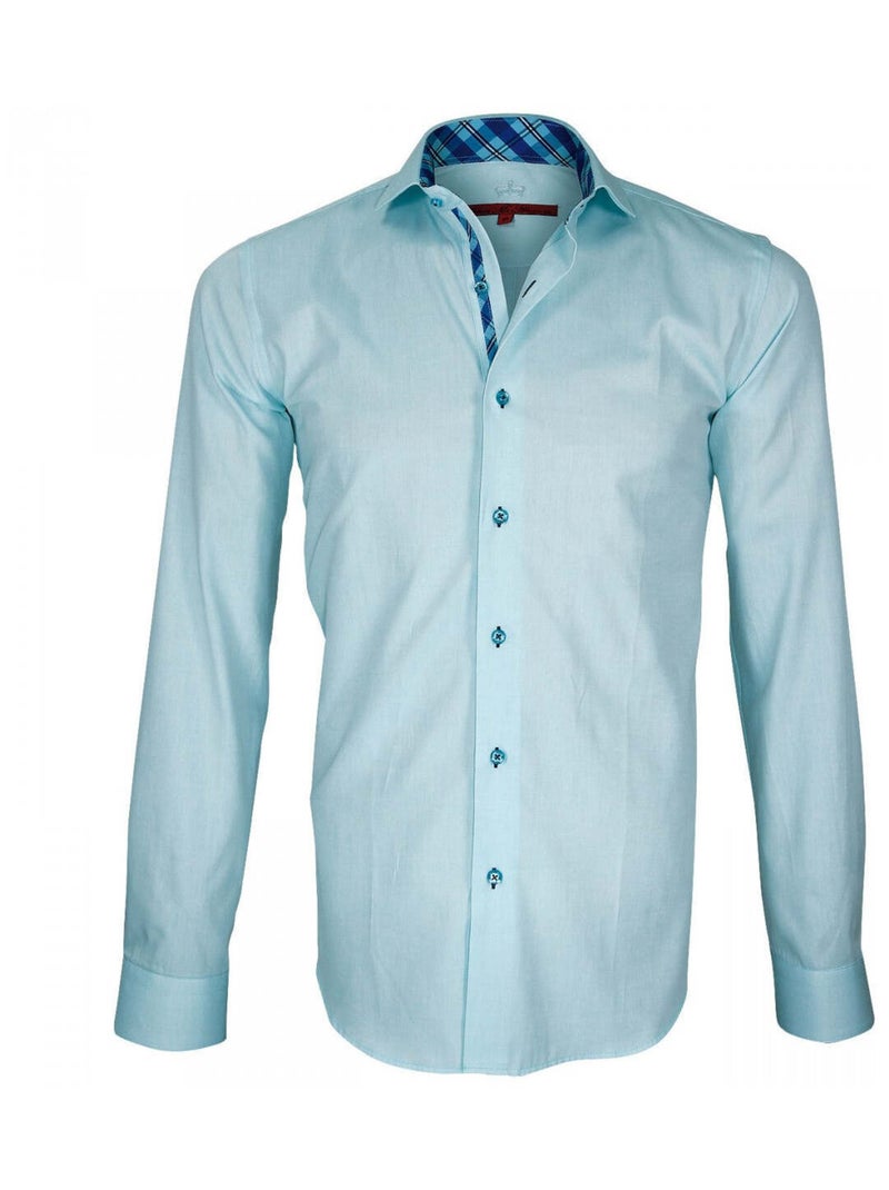 Chemise à courdières ELBOW Bleu turquoise - Kiabi