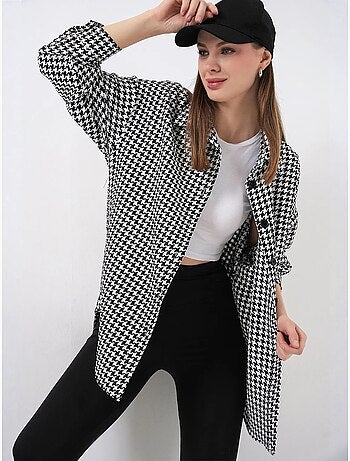 Chemise à double poche à motif écossais bdart