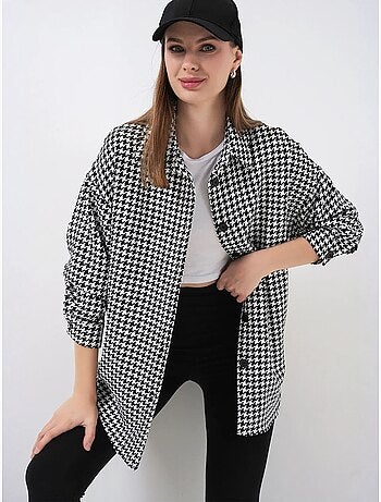Chemise à double poche à motif écossais bdart