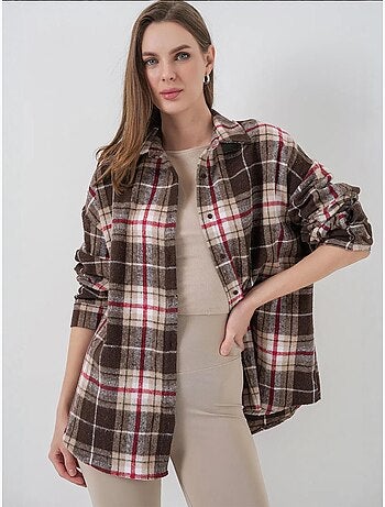 Chemise à double poche à motif écossais bdart