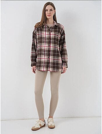 Chemise à double poche à motif écossais bdart