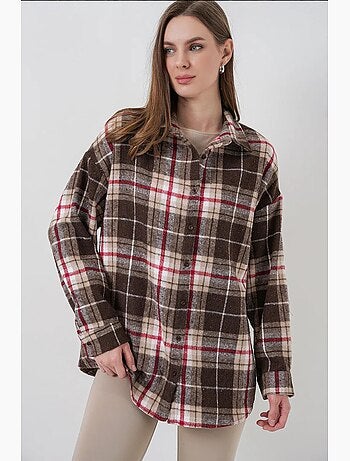 Chemise à double poche à motif écossais bdart
