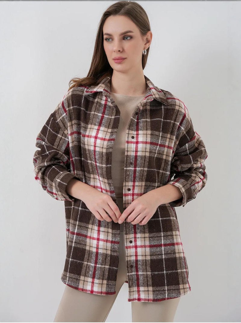 Chemise à double poche à motif écossais bdart Marron - Kiabi