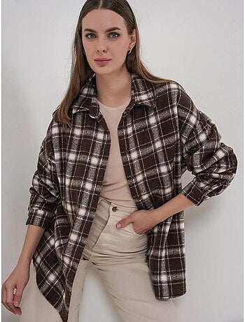 Chemise à double poche à motif écossais bdart