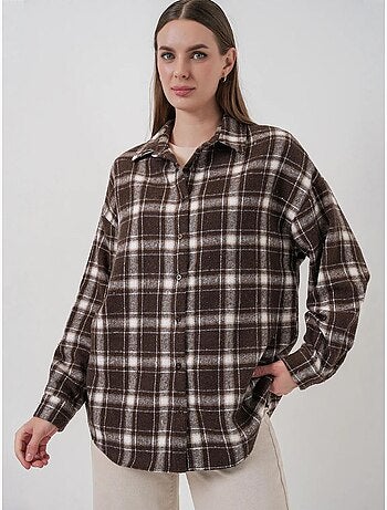 Chemise à double poche à motif écossais bdart