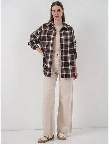 Chemise à double poche à motif écossais bdart