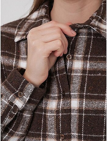 Chemise à double poche à motif écossais bdart