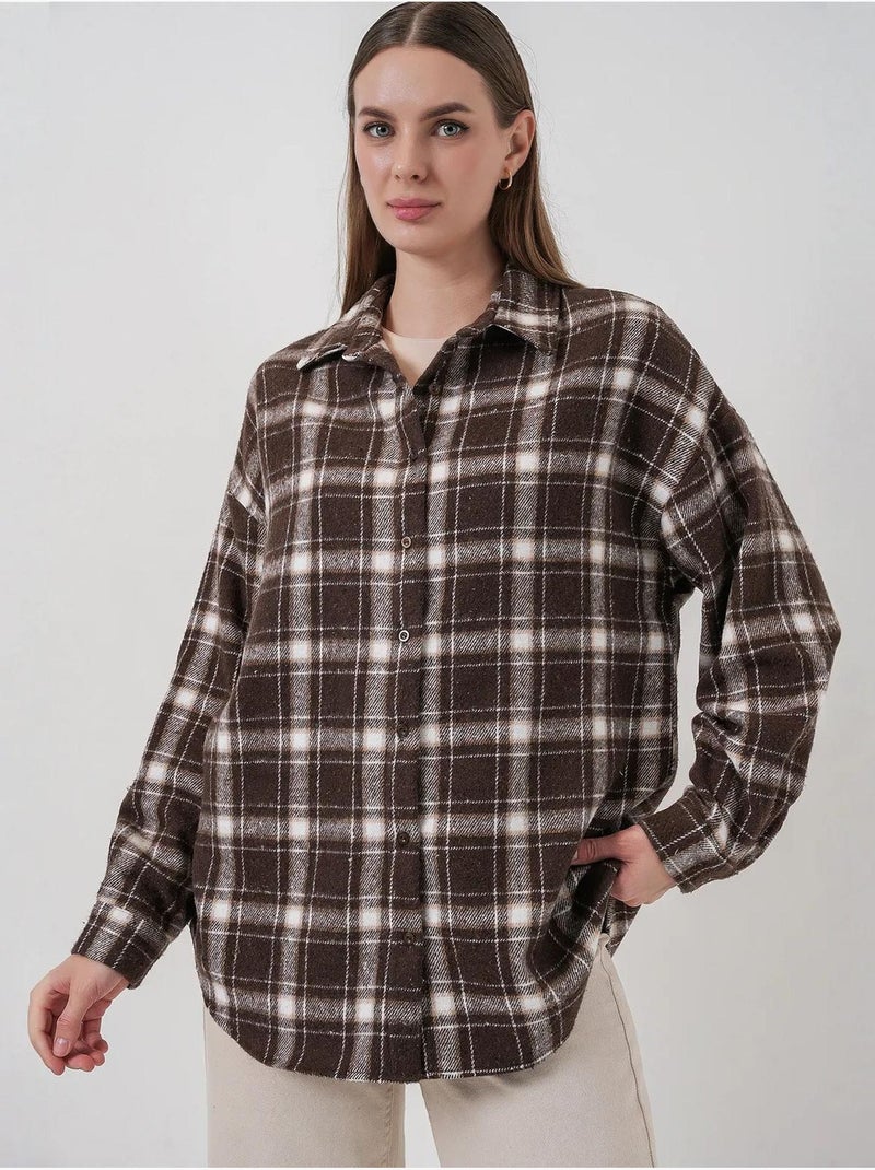 Chemise à double poche à motif écossais bdart Marron noisette - Kiabi