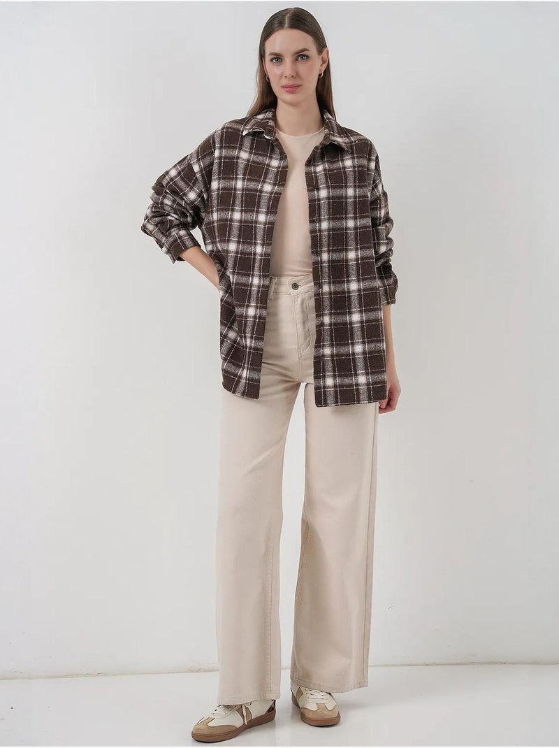 Chemise à double poche à motif écossais bdart Marron noisette - Kiabi