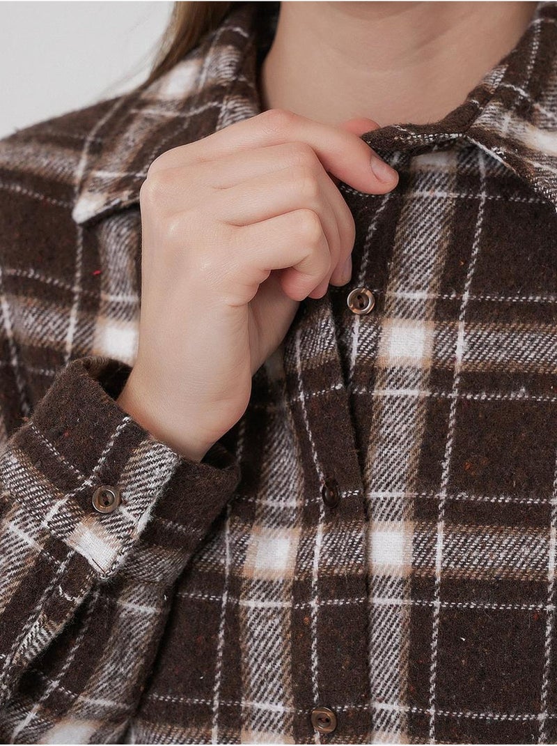 Chemise à double poche à motif écossais bdart Marron noisette - Kiabi
