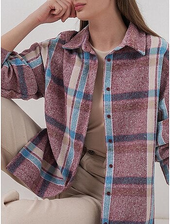 Chemise à double poche à motif écossais bdart