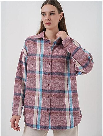Chemise à double poche à motif écossais bdart