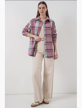 Chemise à double poche à motif écossais bdart