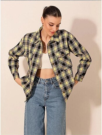 Chemise à double poche à motif écossais bdart
