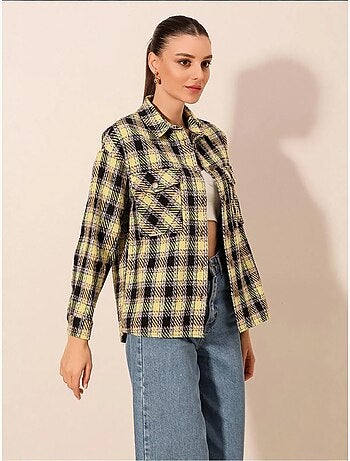 Chemise à double poche à motif écossais bdart