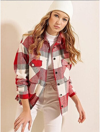 Chemise à double poche à motif écossais bdart