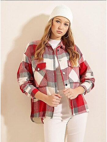Chemise à double poche à motif écossais bdart