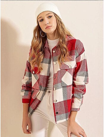 Chemise à double poche à motif écossais bdart