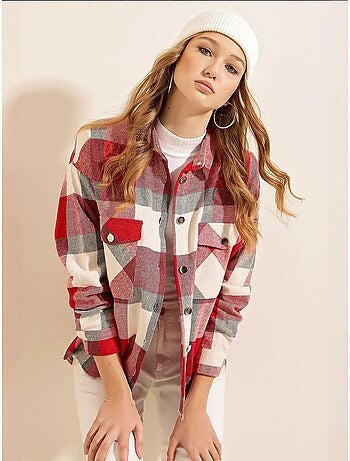 Chemise à double poche à motif écossais bdart