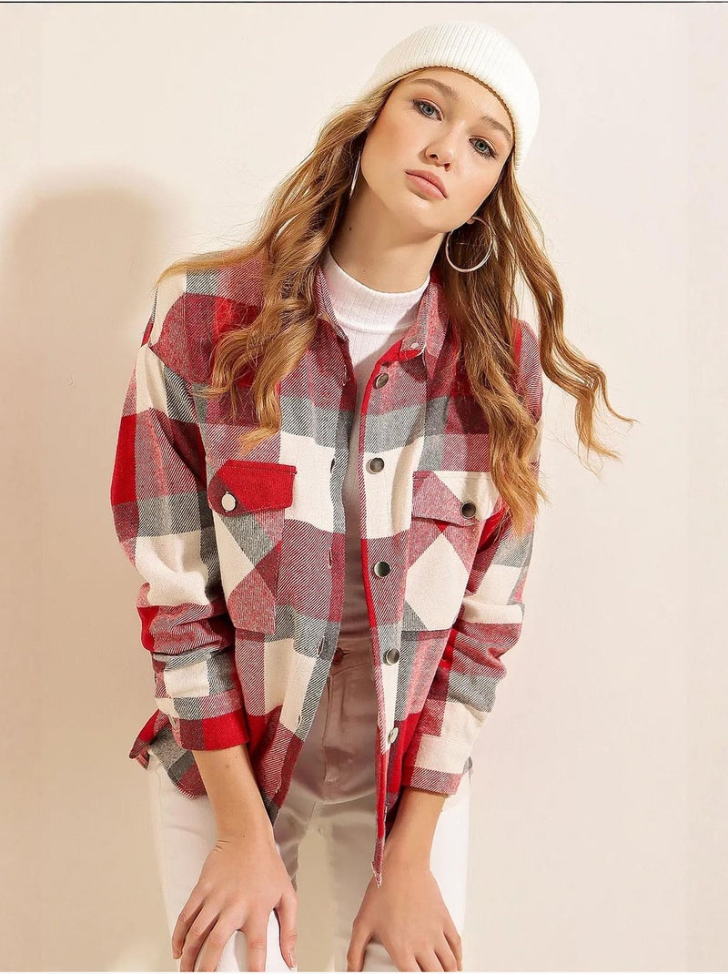 Chemise à double poche à motif écossais bdart Rouge cachemire - Kiabi