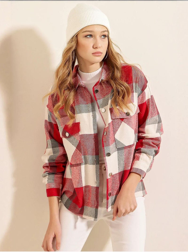Chemise à double poche à motif écossais bdart Rouge cachemire - Kiabi