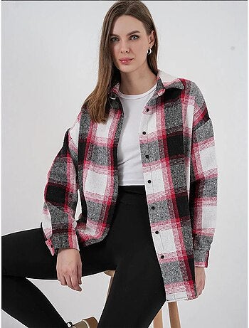 Chemise à double poche à motif écossais bdart
