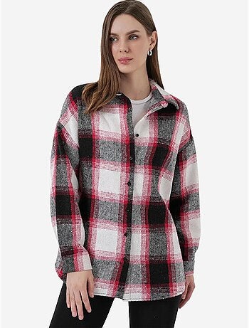Chemise à double poche à motif écossais bdart