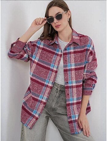 Chemise à double poche à motif écossais bdart
