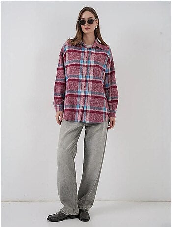 Chemise à double poche à motif écossais bdart