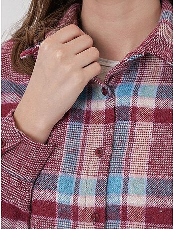 Chemise à double poche à motif écossais bdart