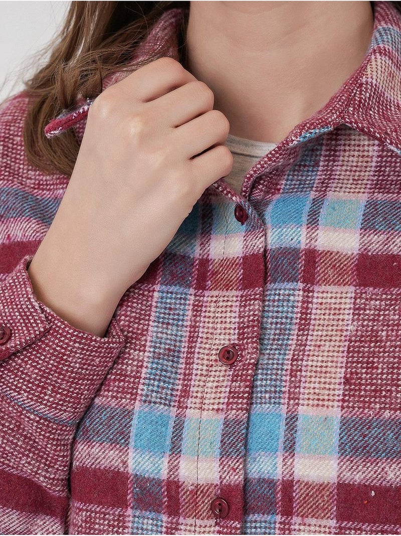 Chemise à double poche à motif écossais bdart Violet aubergine - Kiabi