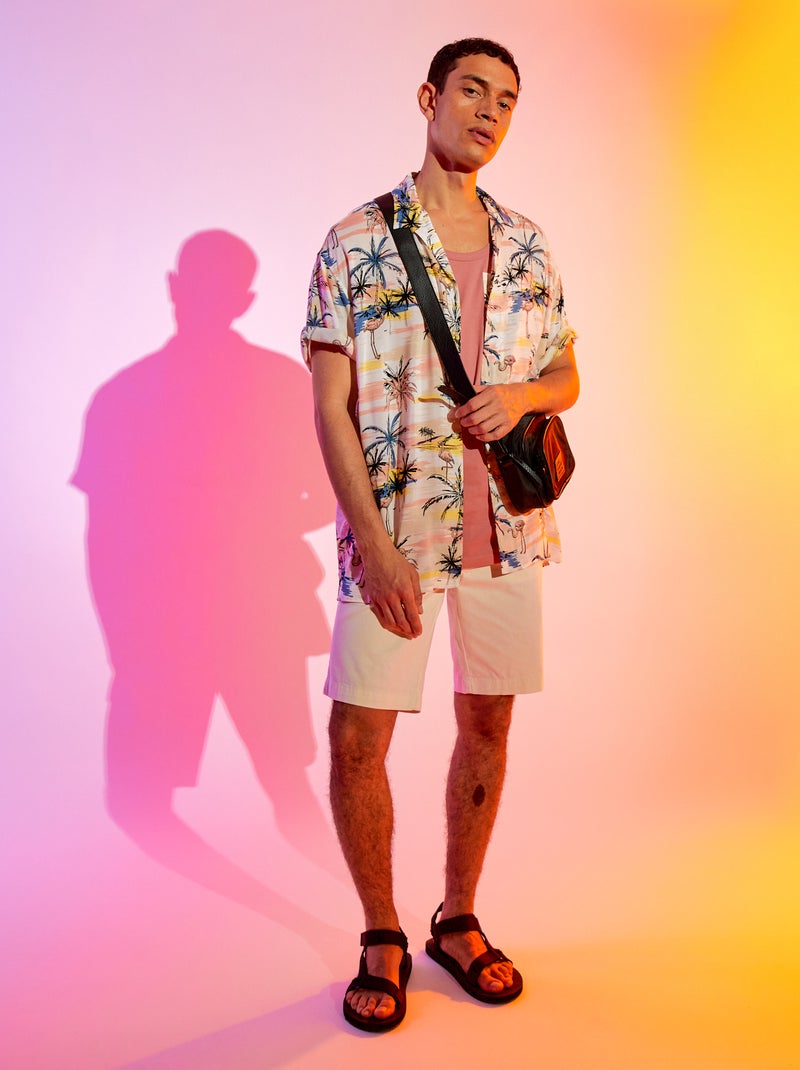 Chemise à fleurs 'Produkt' Blanc - Kiabi