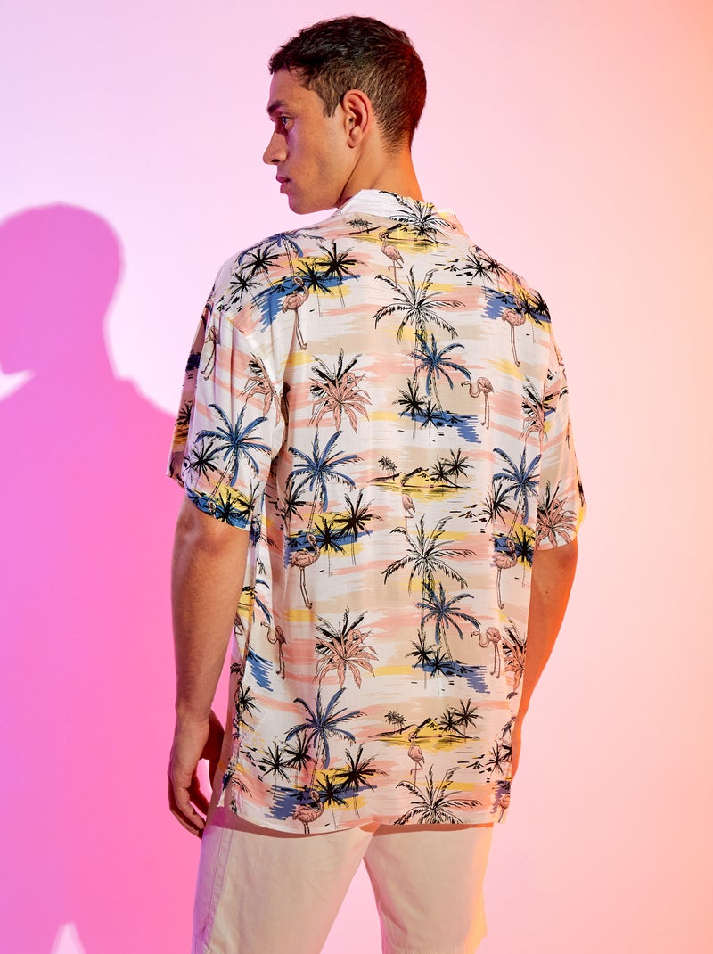 Chemise à fleurs 'Produkt' Blanc - Kiabi