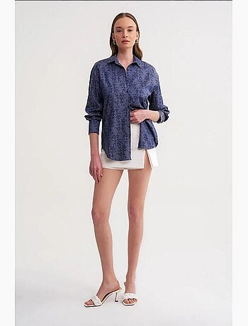 Chemise à imprimé fleuri mixray