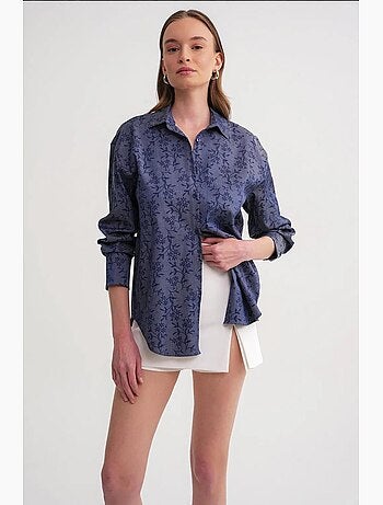 Chemise à imprimé fleuri mixray
