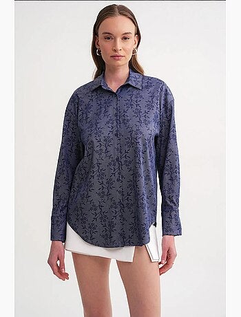 Chemise à imprimé fleuri mixray