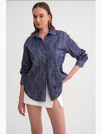 Chemise à imprimé fleuri mixray