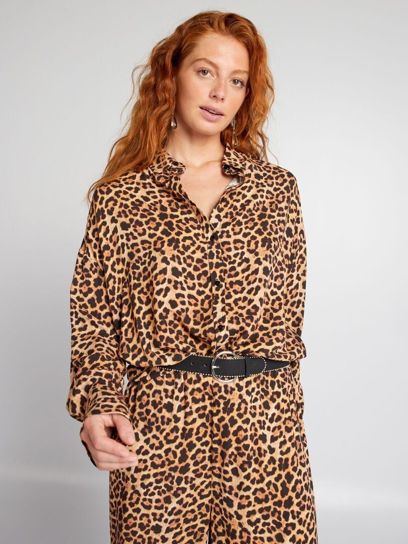 Chemise a imprime leopard