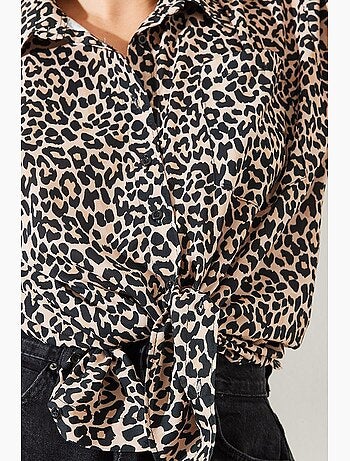 Chemise à imprimé léopard mbms lucci