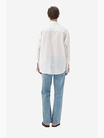 Chemise à laçage devant en popeline de coton pour homme giesto
