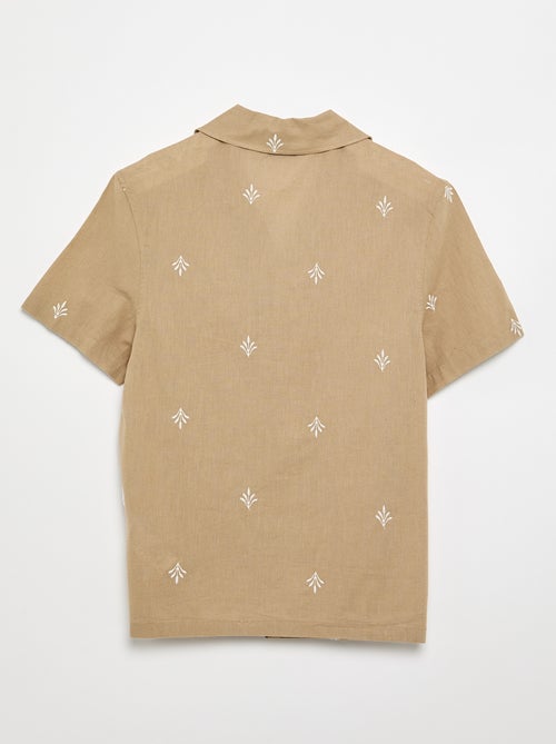 Chemise à manche courtes avec broderies - Kiabi