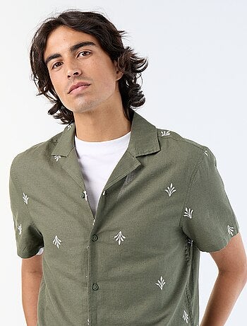Chemise à manche courtes avec broderies
