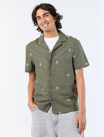 Chemise à manche courtes avec broderies