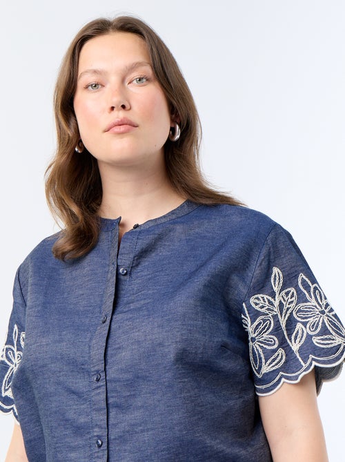 Chemise à manches brodées - Kiabi Chemise à manches brodées - Kiabi