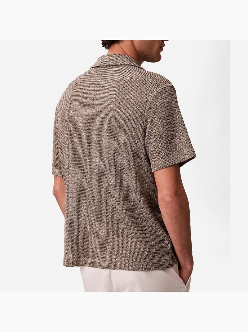 Chemise à manches courtes - Calvin Klein Ecru - Kiabi